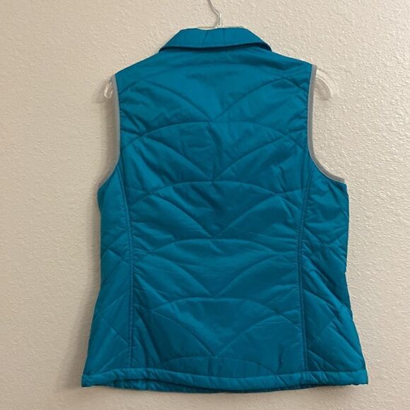 LL Bean Women's Vest Size Medium Blue Green Full Zip Quilted Nylon Poly … - Picture 8 of 8